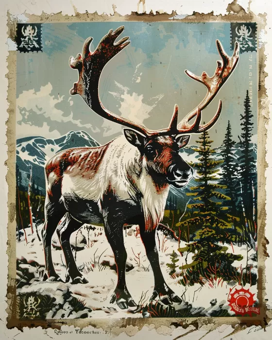 Caribou Stamp 4