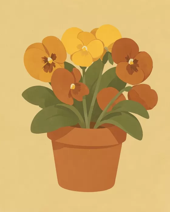 Mustard Pansies