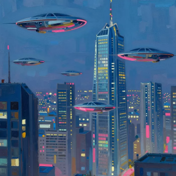 Neon Hovercars