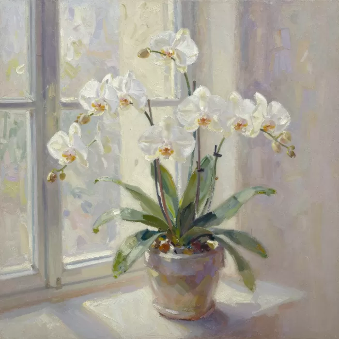 Sunlit Orchids