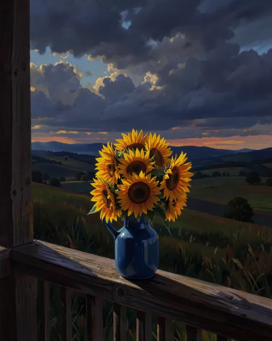 Porch Sunflowers
