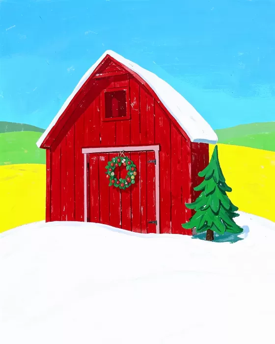 Snowy Barn