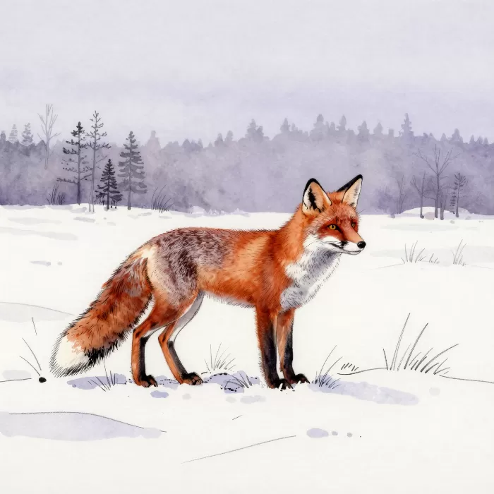 Snowfield Fox