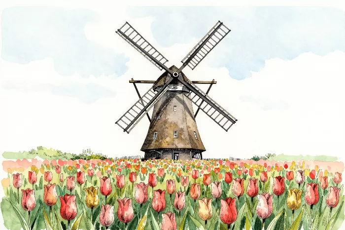 Coral Windmill