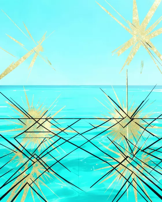 Turquoise Sunbursts