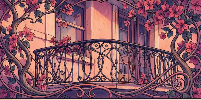 Bougainvillea Scrollwork