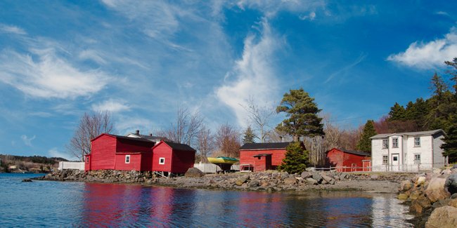 Red Stages - Newfoundland art print