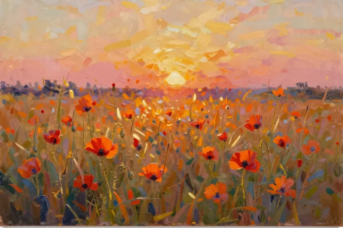 Sunset Poppies