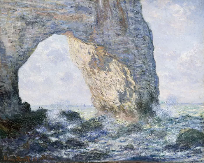 The Manneporte Étretat 1883 by Claude Monet