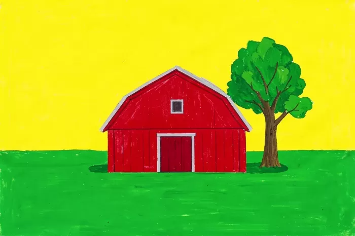 Barn And Tree
