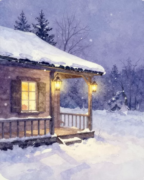Snowy Porch