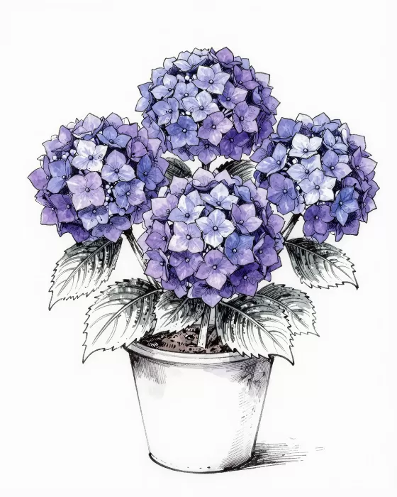 Purple Hydrangeas