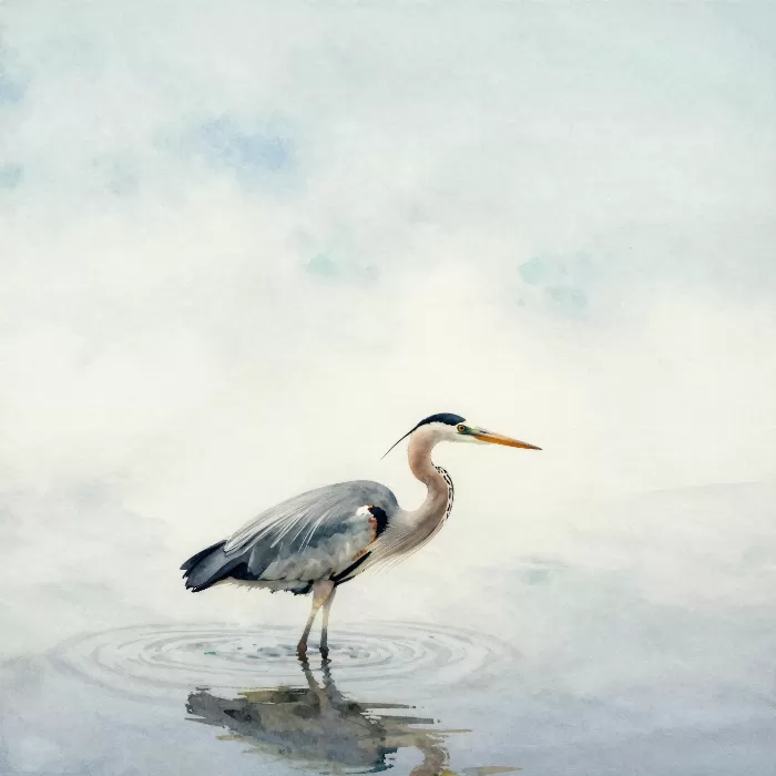 Wading Heron
