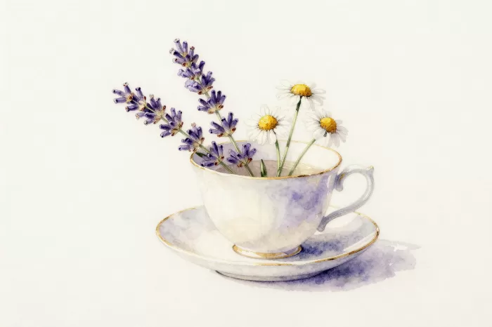 Lavender Teacup