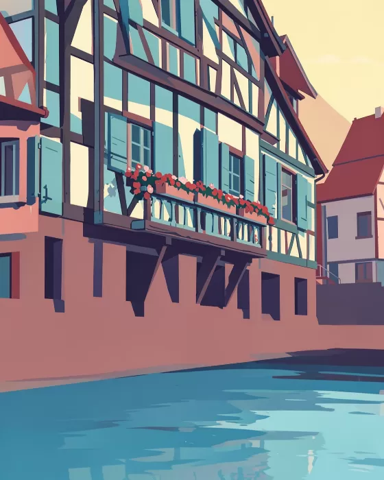 Half-Timbered Reflection