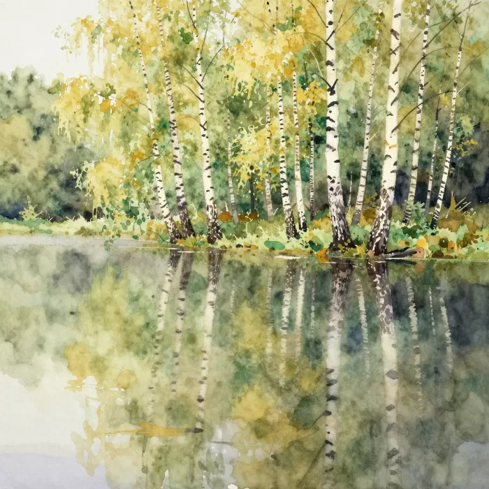 Luminous Birches
