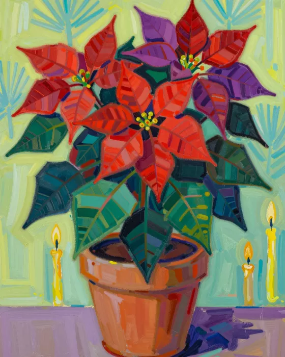 Candled Poinsettia