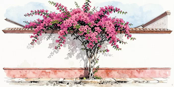 Bougainvillea Wall
