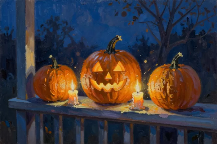 Candlelit Pumpkins
