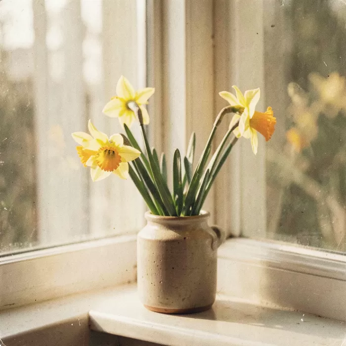 Sunlit Daffodils