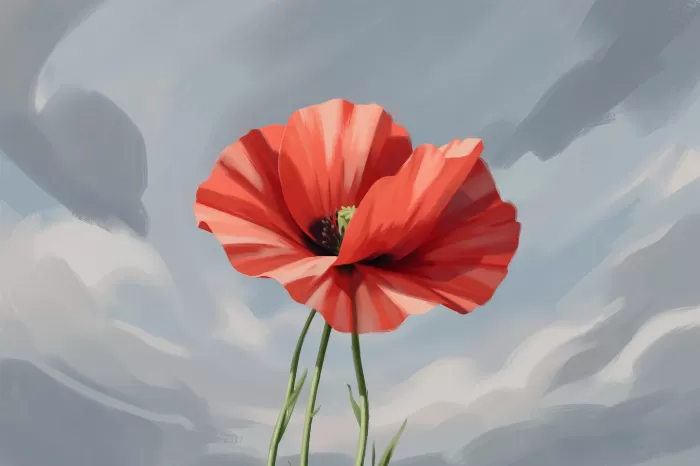 Windblown Red