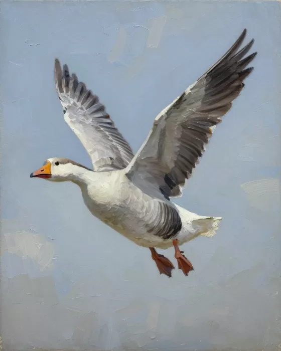 Goose In Flight
