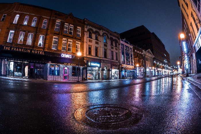 City Lights - Newfoundland art print