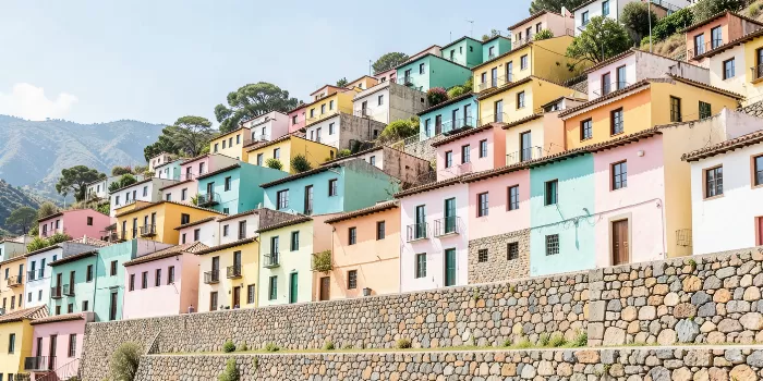 Colorwashed Houses
