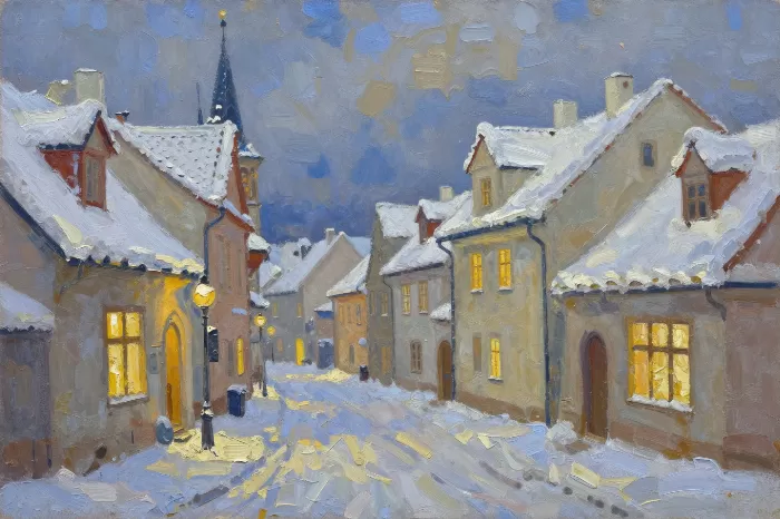 Prague Snowfall
