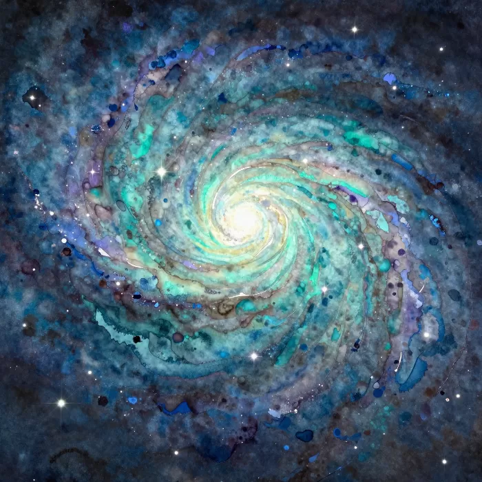 Teal Spiral