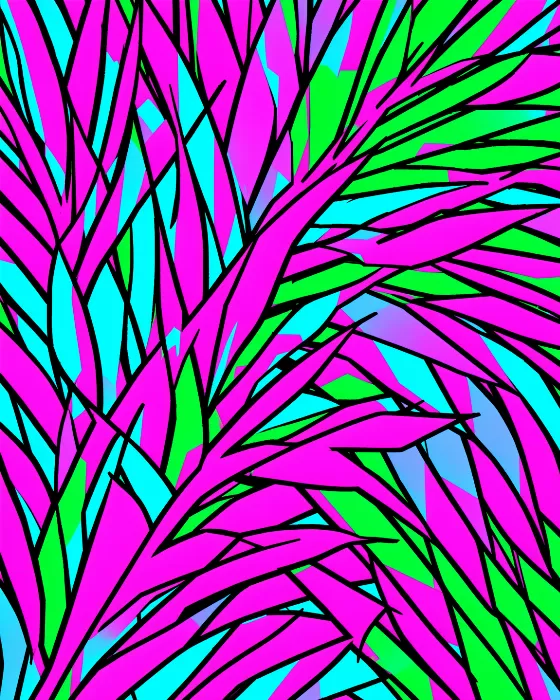 Magenta Fronds