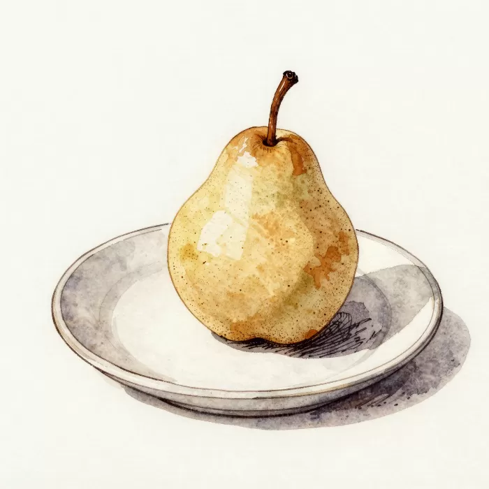 Pear On Plate