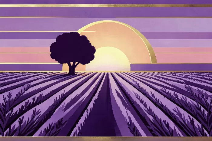 Lavender Chevrons