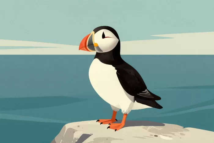 Retro Puffin