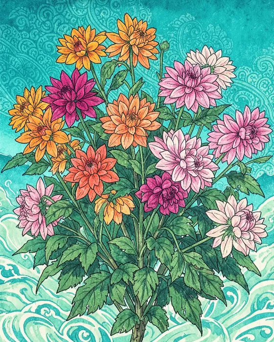 Vibrant Dahlias