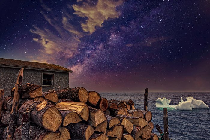 Woodpile - Newfoundland art print