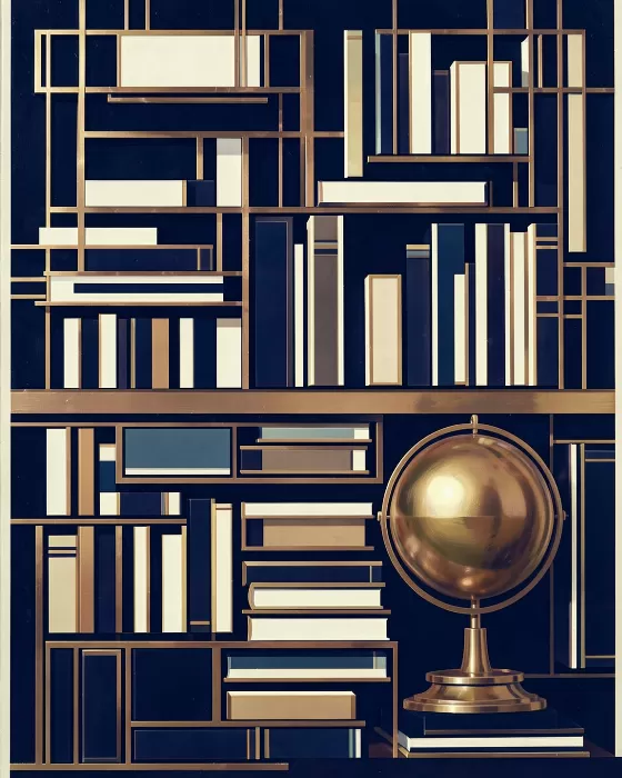 Bronze Bookshelf