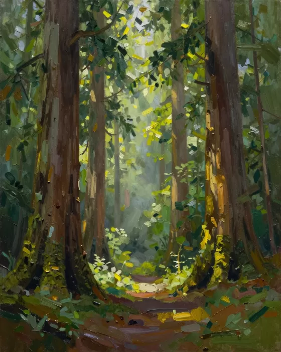 Sunlit Redwoods