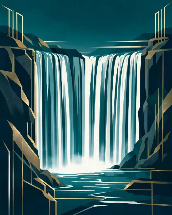 Teal Cascade