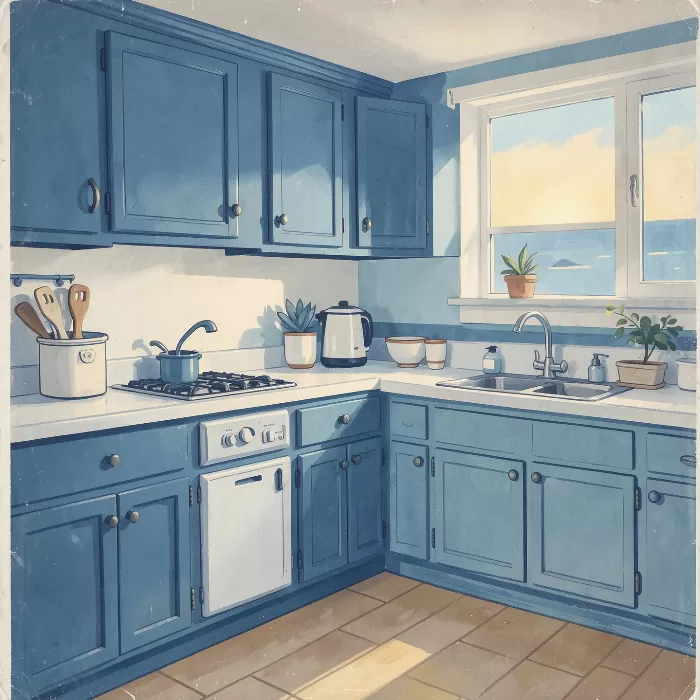 Blue Cupboards