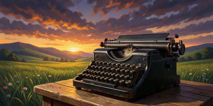 Sunset Typewriter