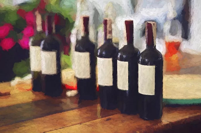 Bottles of red wine