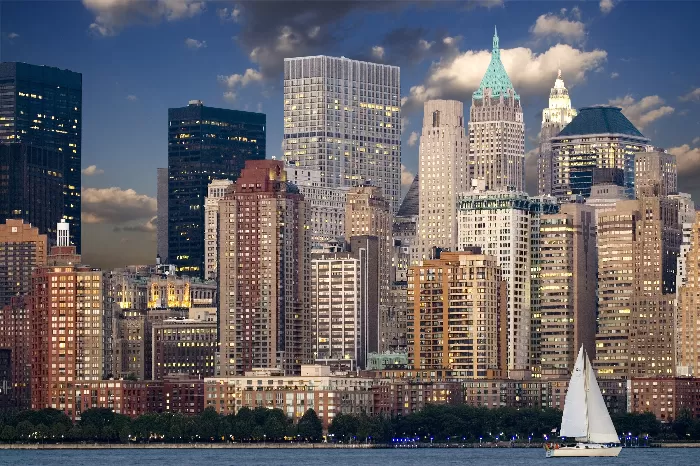 New York skyline from Hudson River