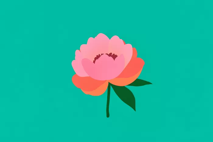 Teal Peony II
